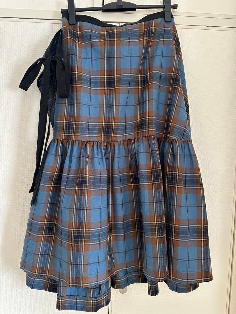 AD2001 JUNYA WATANABE タータンチェック ラップスカート