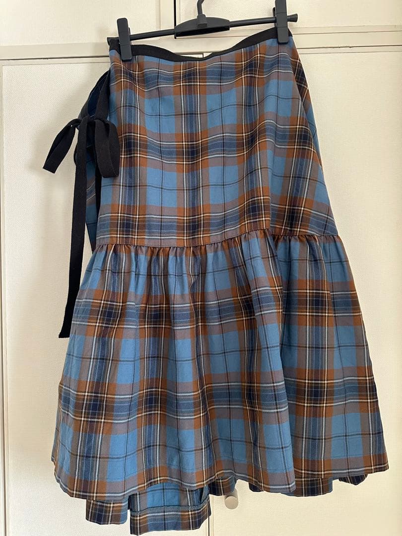 AD2001 JUNYA WATANABE タータンチェック ラップスカート