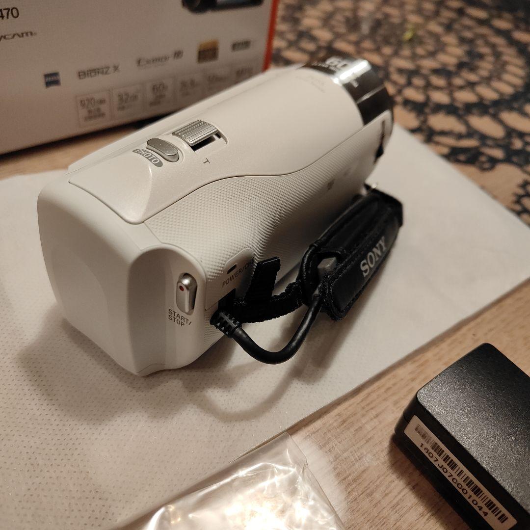【箱付き超美品、早い者勝ち】Sony HDR-CX470 ホワイト ビデオカメラ