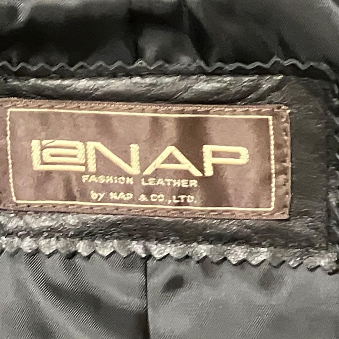 LaNAP レザートレンチコート シープナッパ 黒 9号 美品 上品 シンプル
