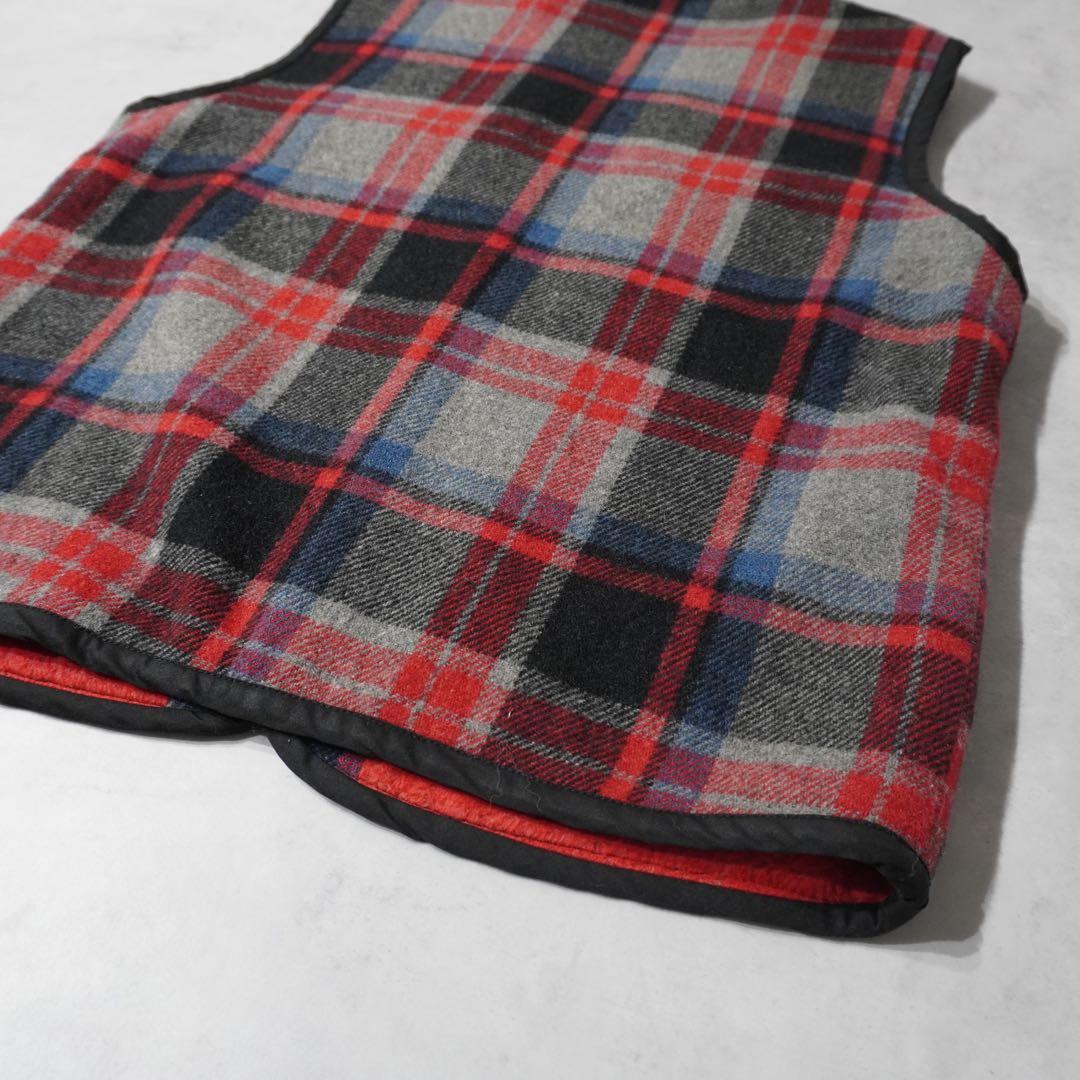 キ*ク様 【70s古着】searsシアーズ チェックウールベスト サイズ38