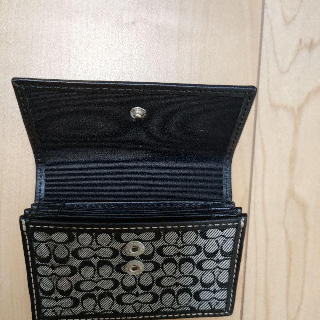 COACH ブラックレザー 名刺入れ 　男女兼用
