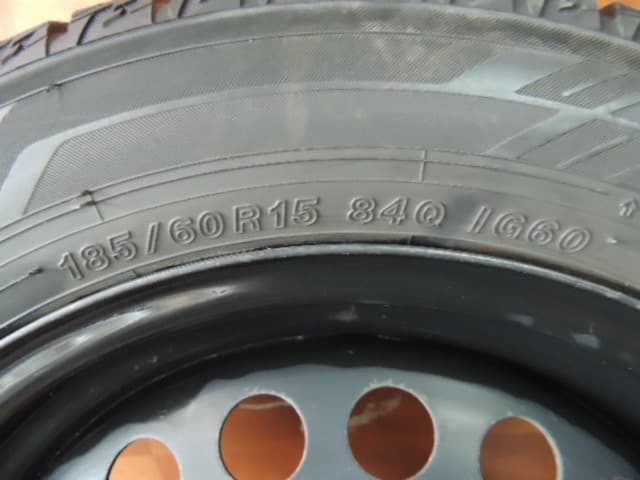 T25 185/60R15 84Q ヨコハマ スチールホイール付 4本セット