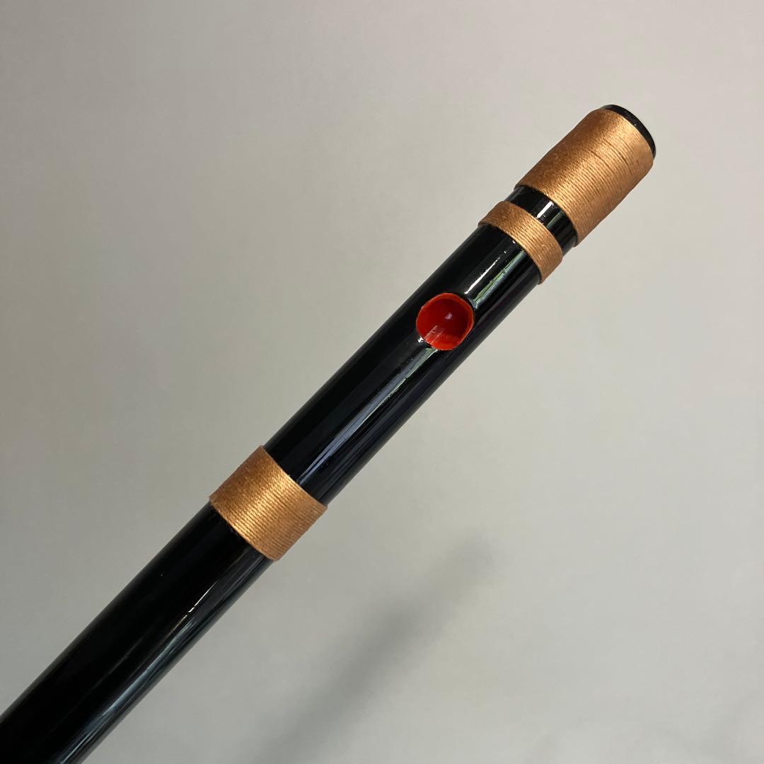 篠笛七本調子 B菅　ドレミ調　MR7-93 天地糸巻西洋音階 竹笛 和楽器 黒塗