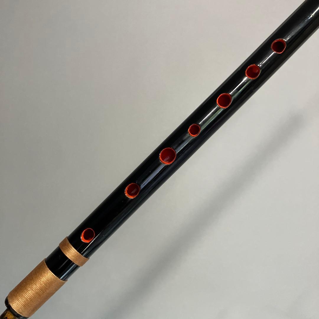 篠笛七本調子 B菅　ドレミ調　MR7-93 天地糸巻西洋音階 竹笛 和楽器 黒塗