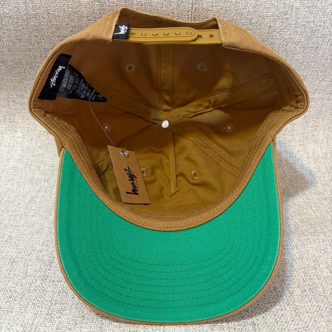 Stussy キャップ ブラウンBIG STOCK MID DEPTH CAP