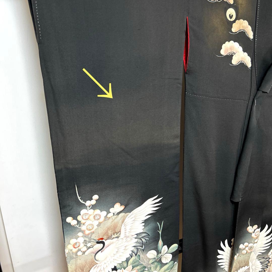 【彦兵衛mini】素材祭り！処分品！アンティーク錦紗振袖・黒留袖2点1002-3