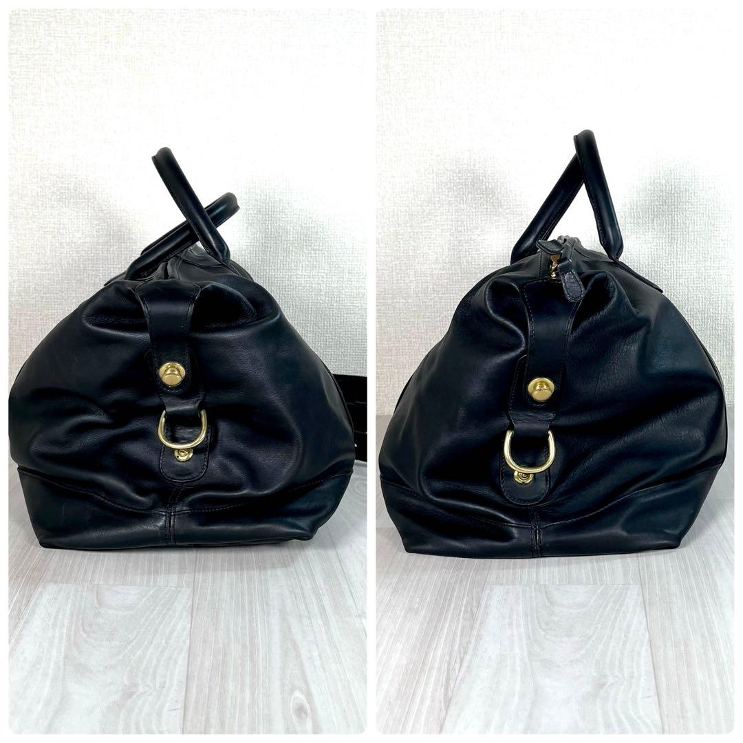 【美品】オールド コーチ　2WAY ボストン バッグ　392　ブラック　大容量