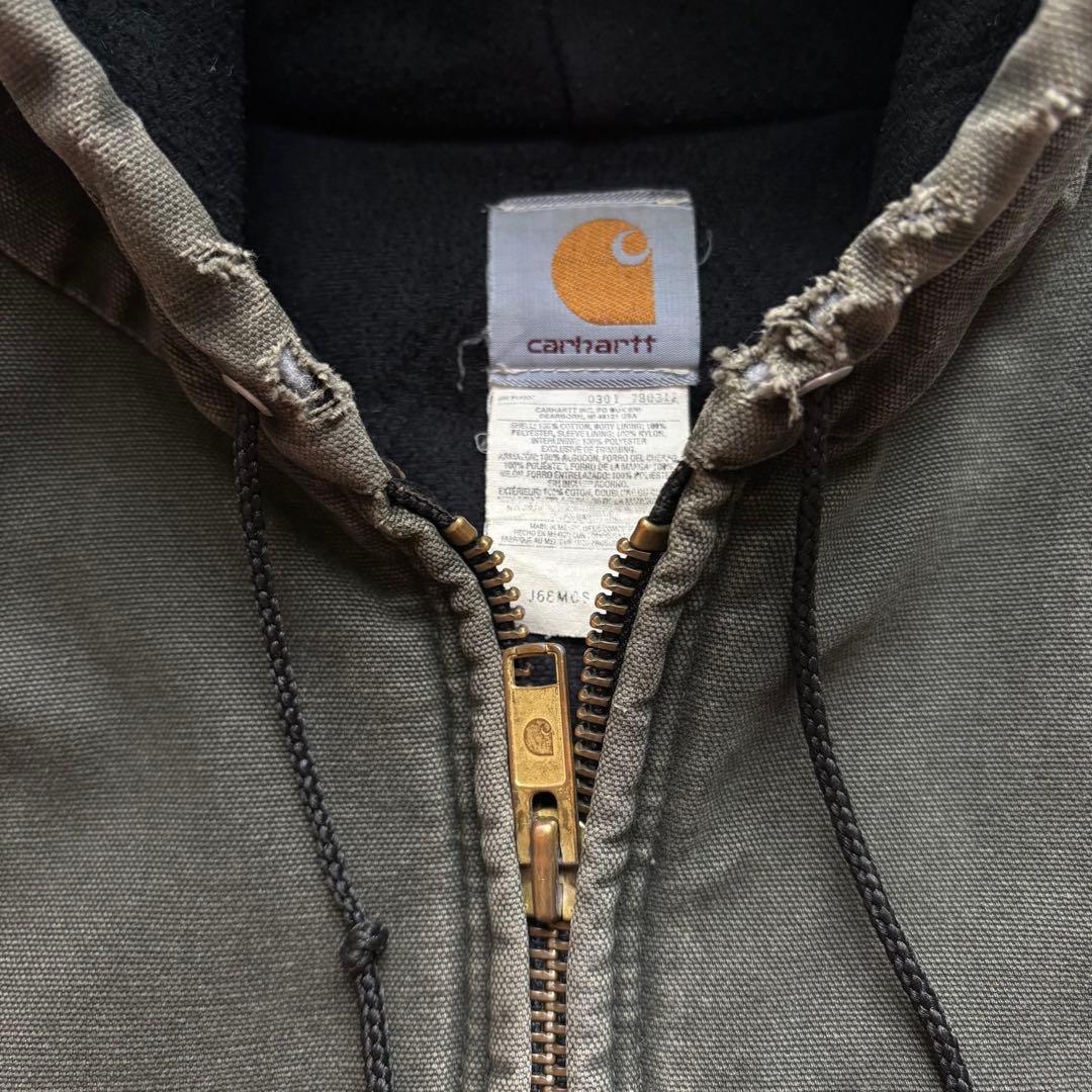 【ロゴ希少】Carhartt アクティブジャケット ダック フルジップ 古着