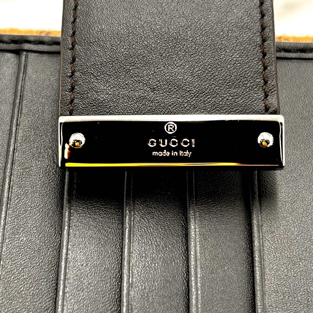 GUCCI グッチ GGキャンバス 二つ折り財布 ジャッキー金具