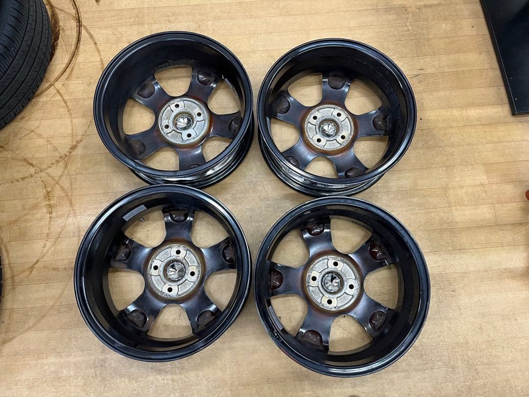 【現品限り】ワーク グッカーズ中古アルミホイール 15インチ4本セット軽自動車
