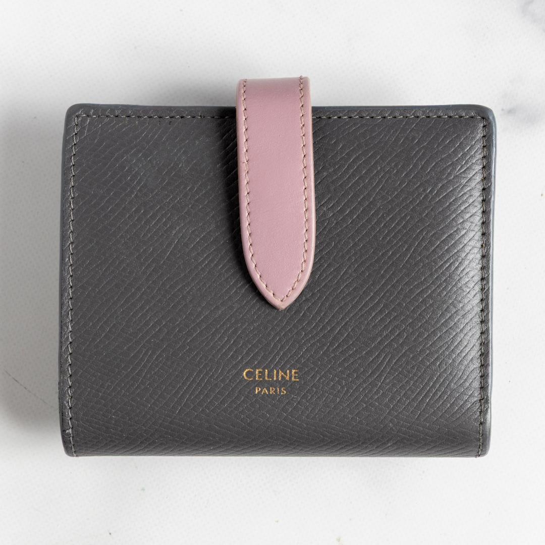 可愛い❤ CELINE スモール ストラップウォレット 三つ折り財布 ミニ財布
