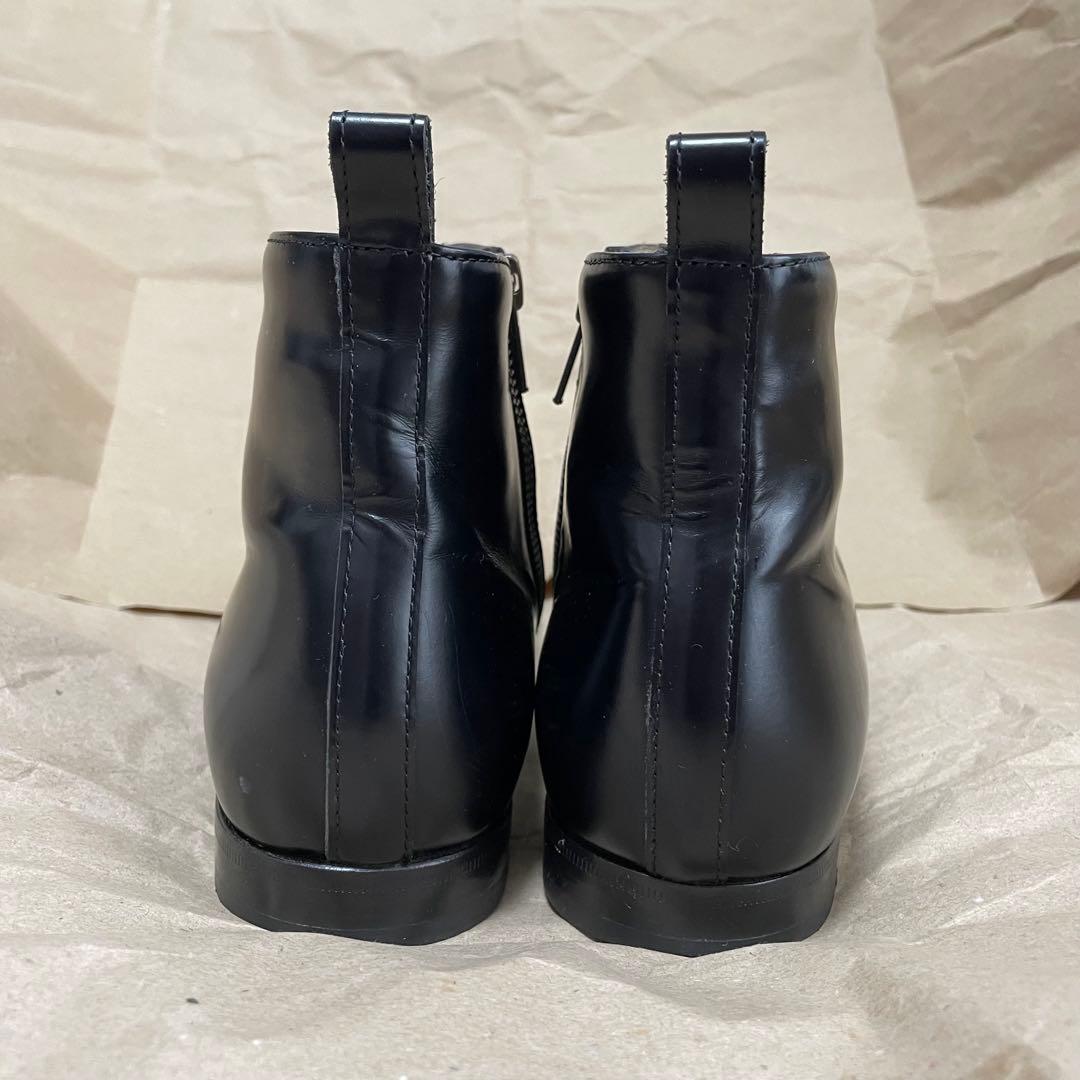 着用一度 A.P.C. アーペーセー ショートブーツ レザー 24黒 コードバン