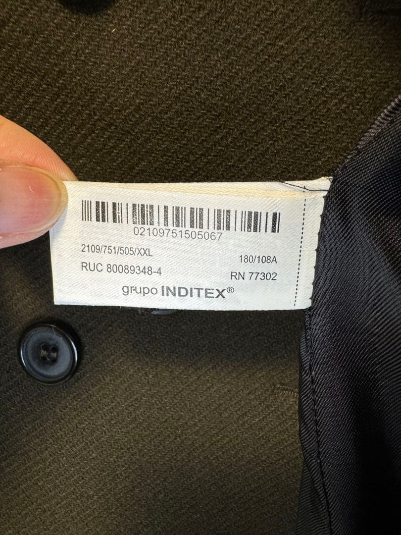 ZARA ザラ ロング チェスターコート マンテコ 2XL 大きめ