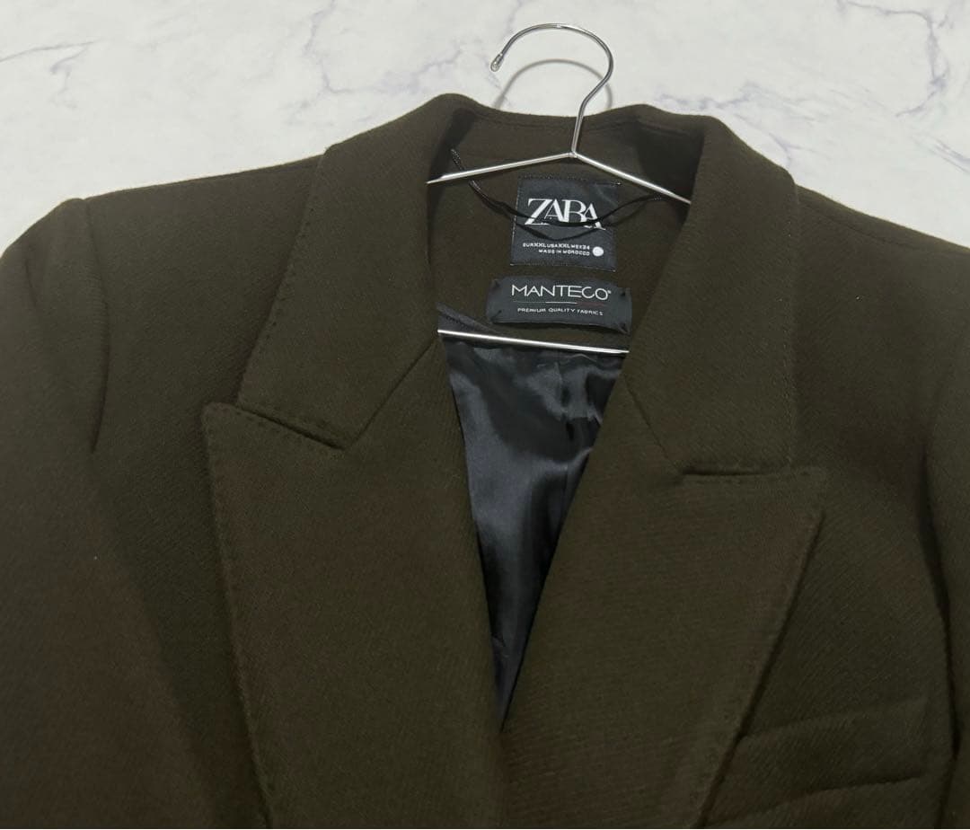 ZARA ザラ ロング チェスターコート マンテコ 2XL 大きめ