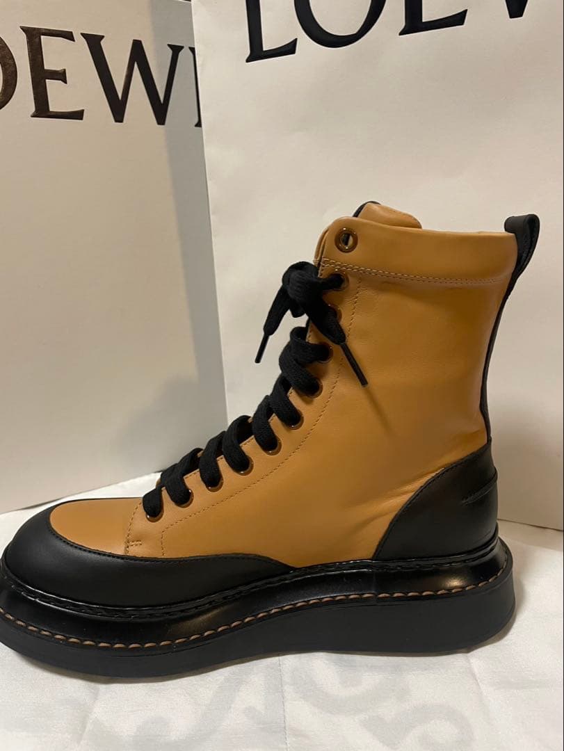 LOEWE レザー ハイカットブーツ combat boot ロエベ