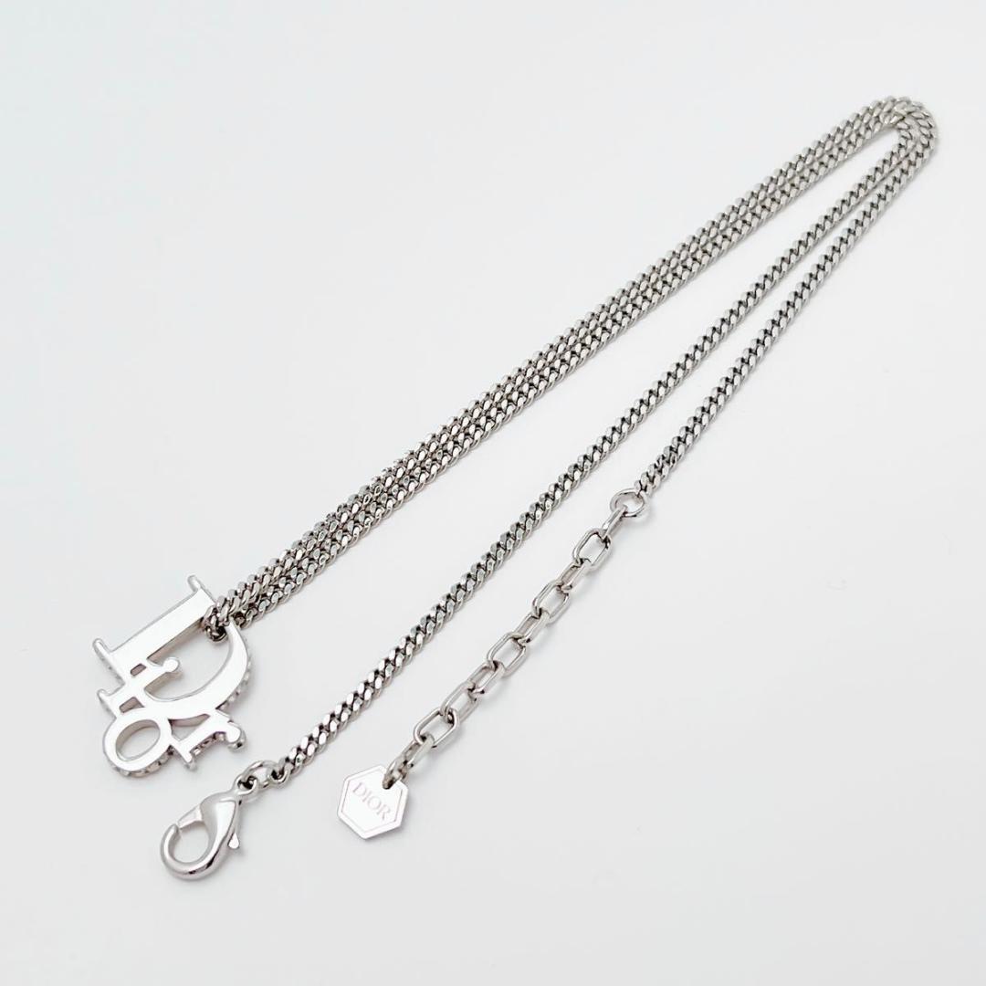新品同様 ディオール dior オブリーク ネックレス シルバー ペンダントD9