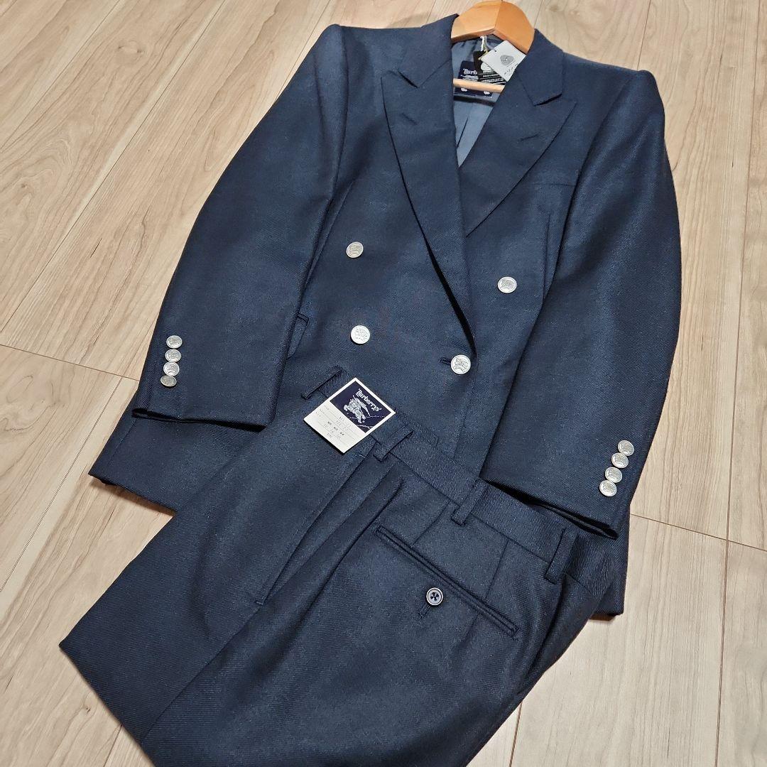 ヴィンテージ　Burberry　ダブルブレストセットアップ　シルバーメタルボタン