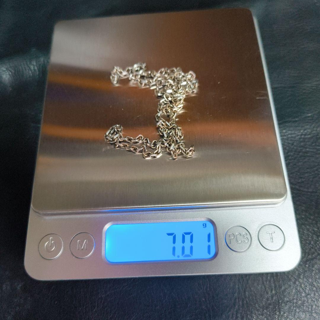 シルバー925 フェザーネックレス ターコイズ石付き 11g