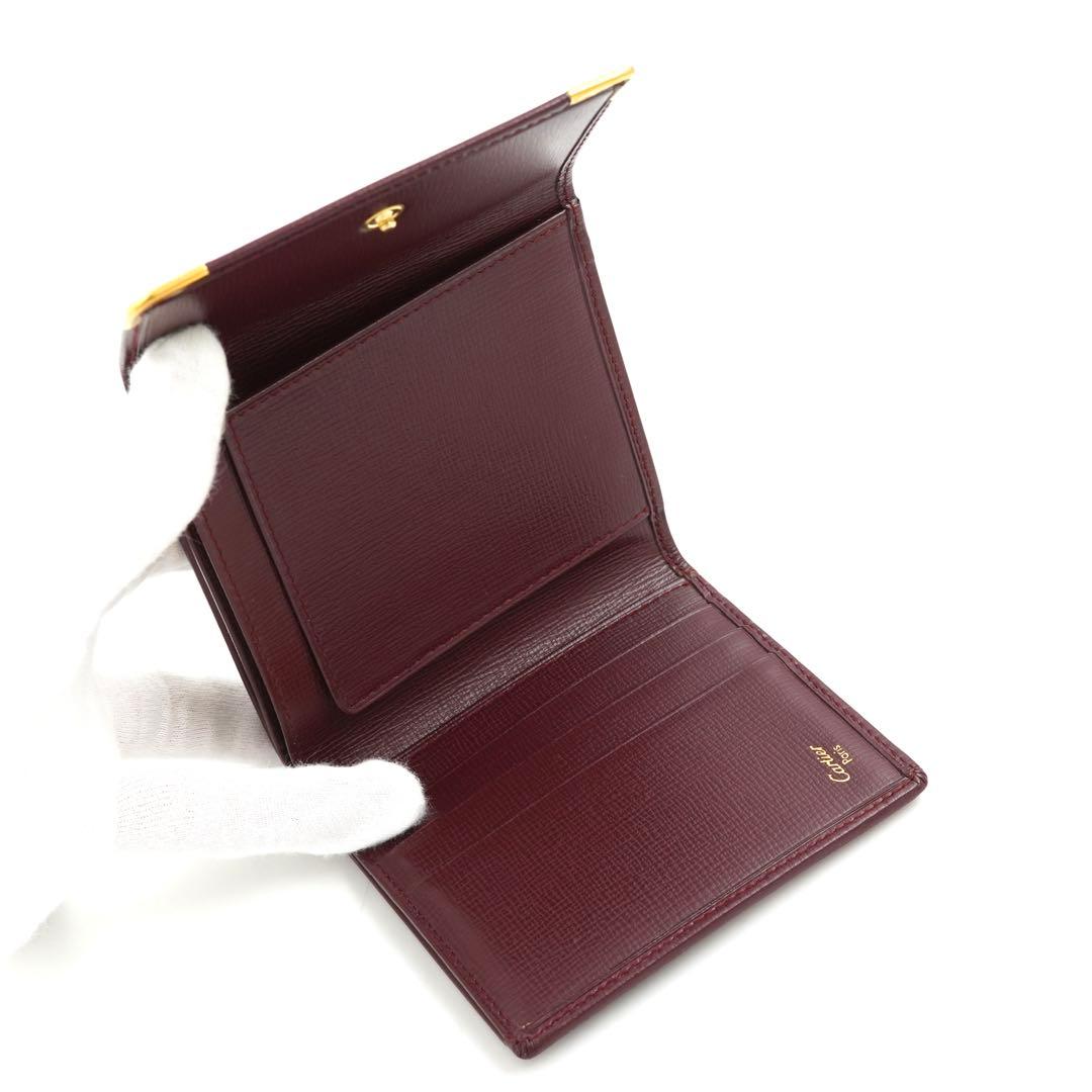 ✨Sランク・箱証明書付き✨　Cartier ミニ財布　マストライン　ドゥーブルC