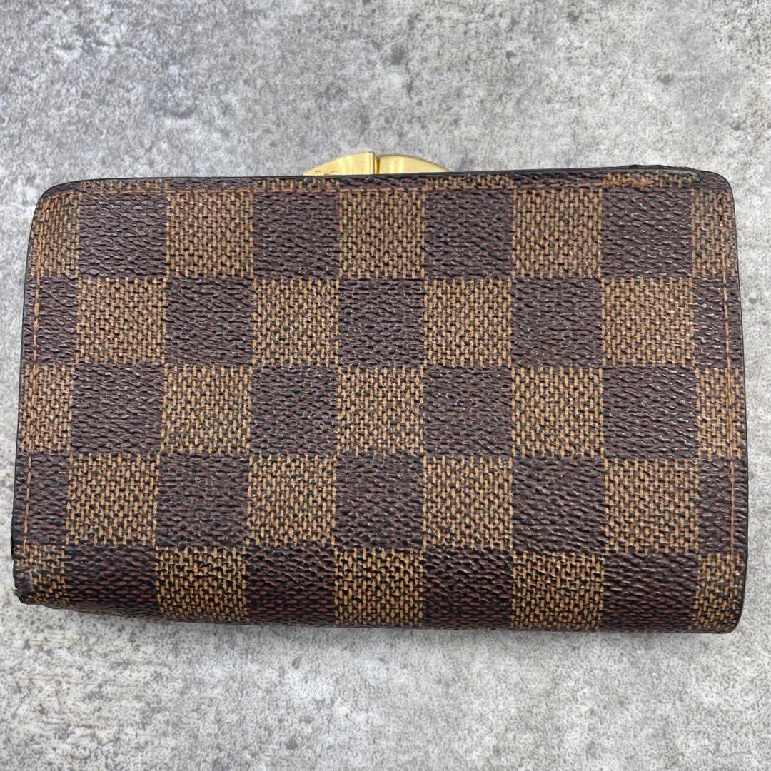 【微美品】LOUIS VUITTON ルイヴィトン　ダミエ　折り財布 がま口