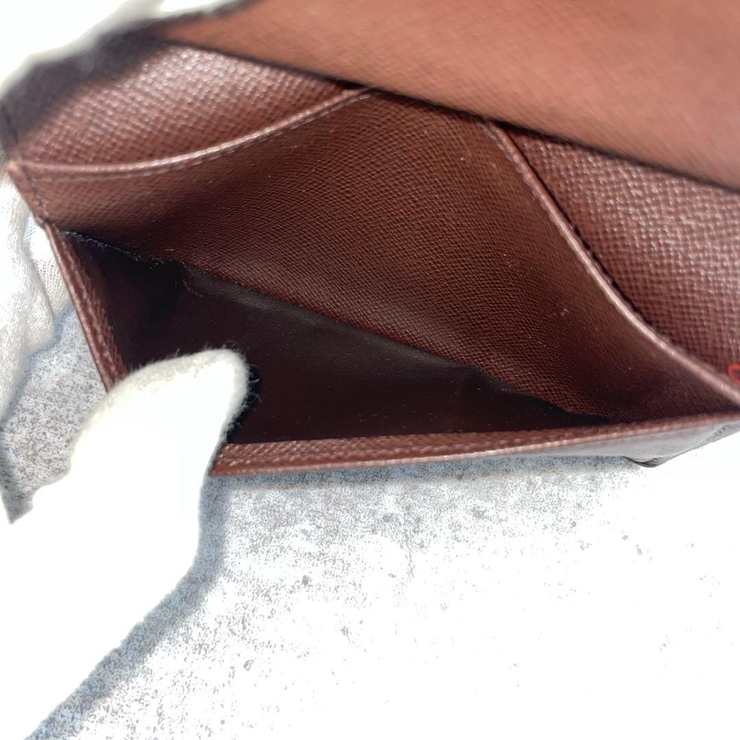 【微美品】LOUIS VUITTON ルイヴィトン　ダミエ　折り財布 がま口