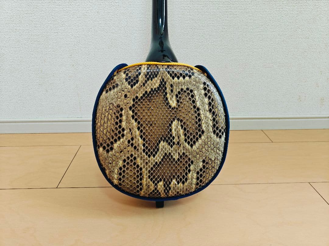 初心者向け 沖縄 三線 蛇皮模ハードケース 教本 チューナー他付属品有