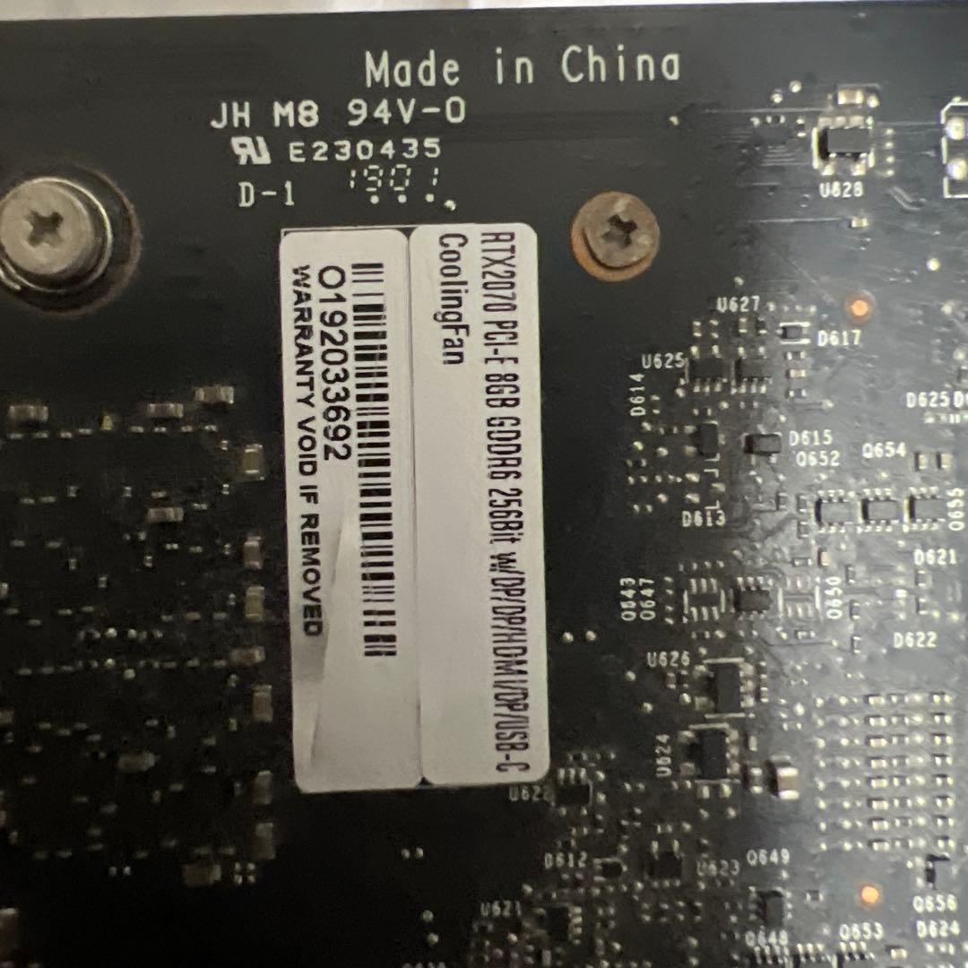 グラフィックボード・グラボ・ビデオカード NVIDIA GeForce RTX 2070 8GB GDDR6