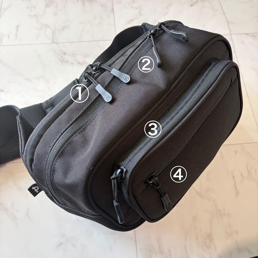 美品✨ POMULU ポムル ヒップシート ショルダーバッグ 2way ブラック