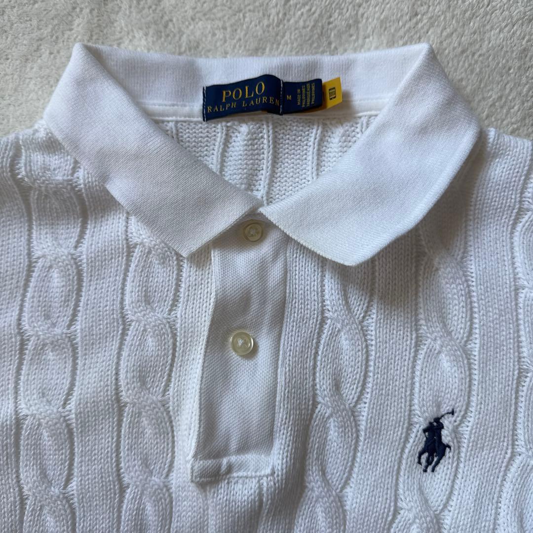 Polo Ralph Lauren ケーブルポロニット 半袖ニット