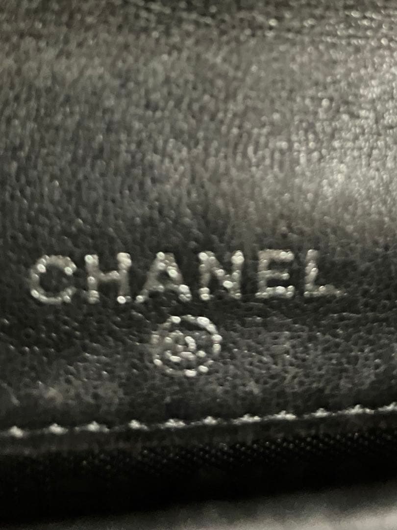 お値引‼︎正規品】CHANEL アイコン ブラック ラムスキンレザー 二つ折り財布