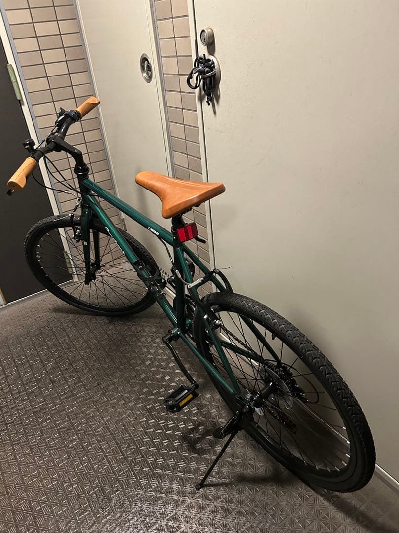 新品　自転車　クロスバイク 緑　24インチ　7段変速　大阪市阿倍野区、受渡し