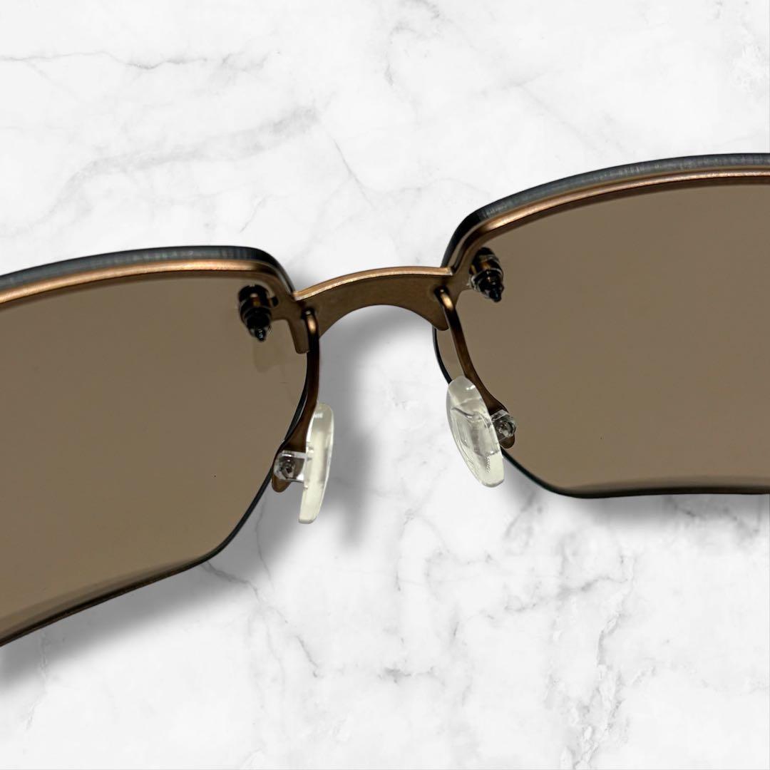 小物 00s y2k PRADA sunglasses halfrim rimless