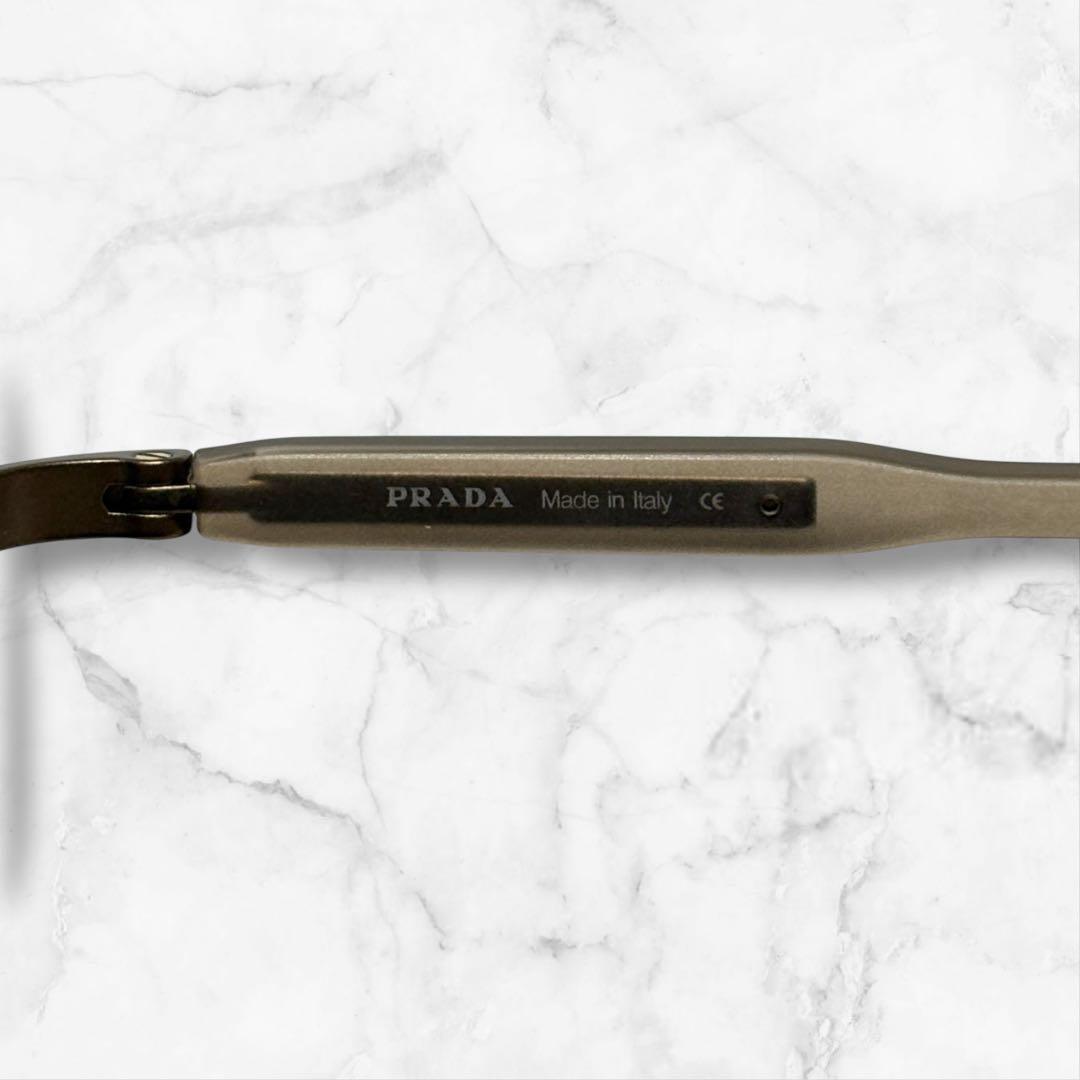 小物 00s y2k PRADA sunglasses halfrim rimless