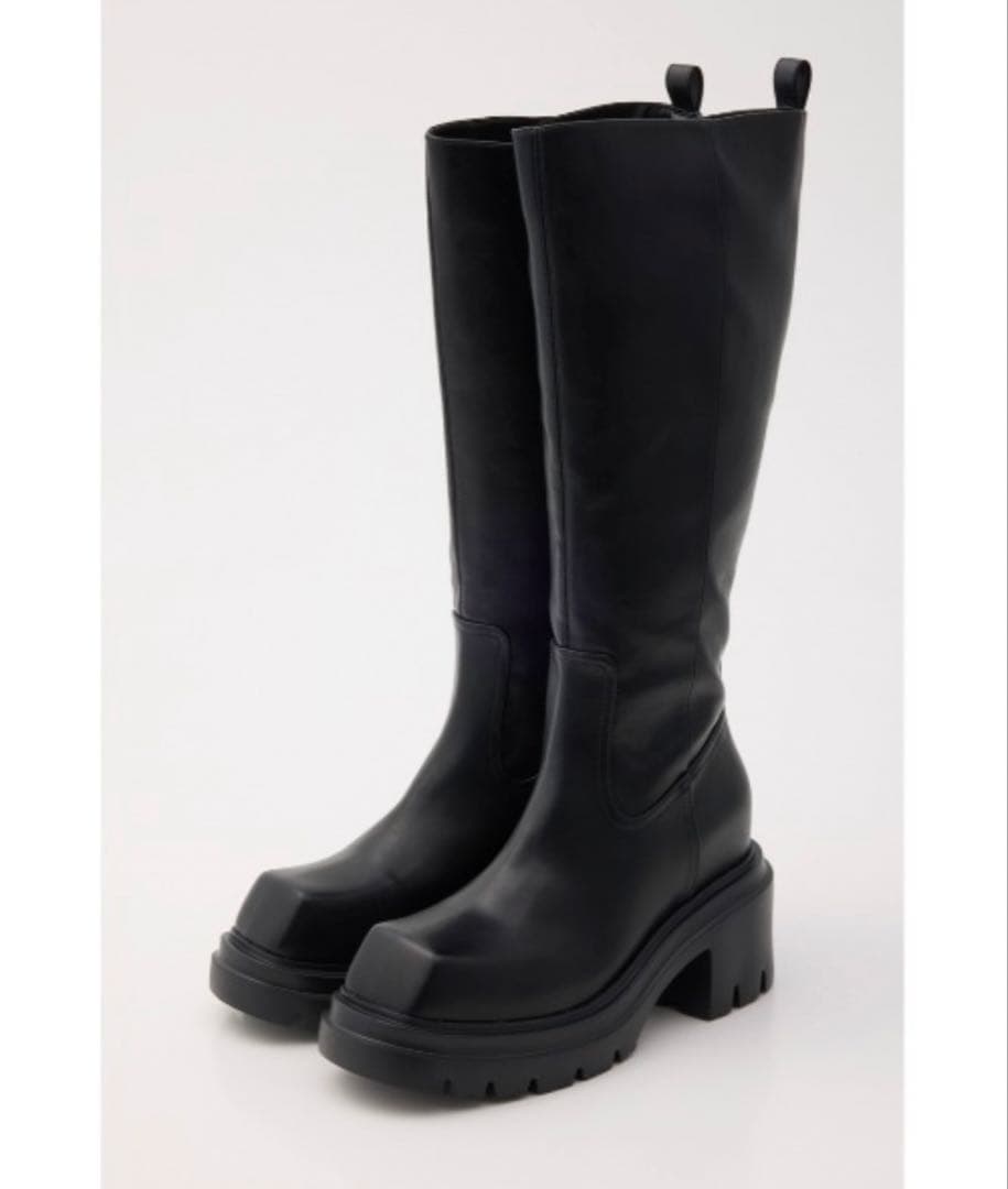 SLY SQUARE TOE KNEE BOOTS スクエアトゥニー ブーツ