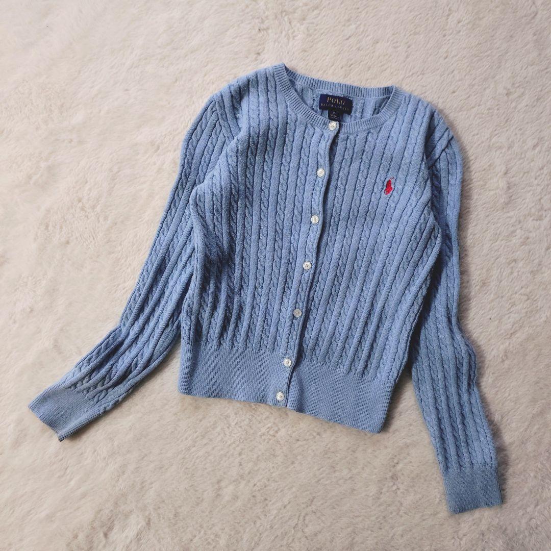 Polo Ralph Lauren ケーブルニットカーディガン M クロップド