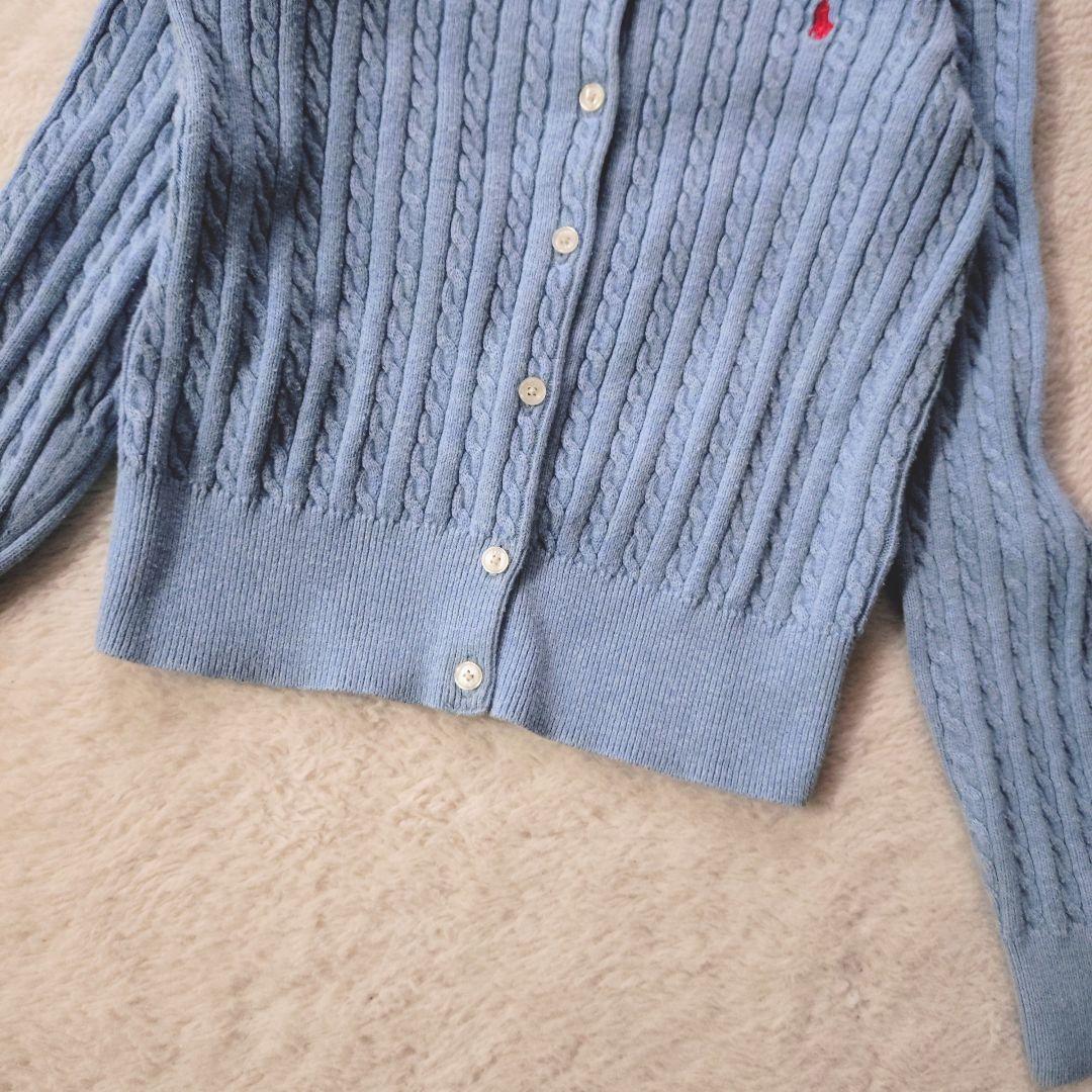 Polo Ralph Lauren ケーブルニットカーディガン M クロップド