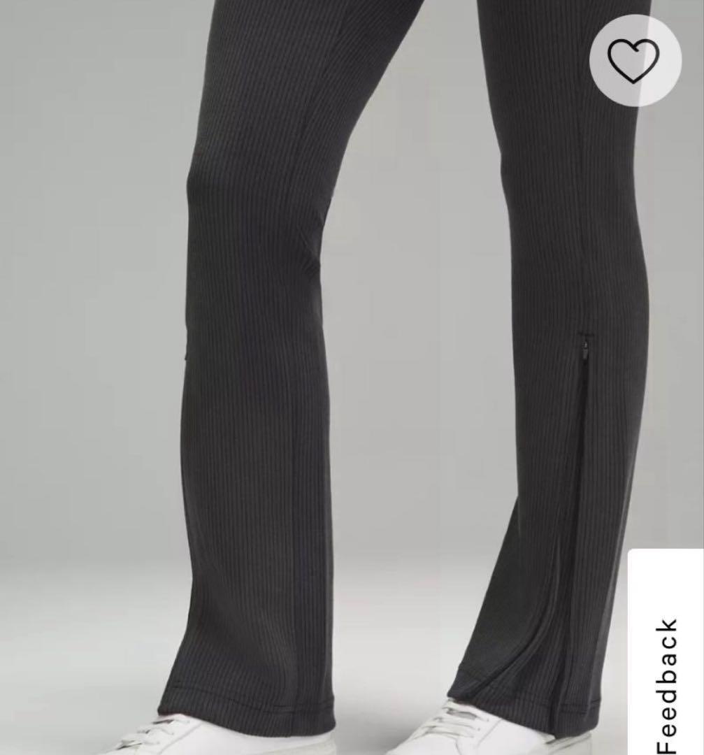 lululemon ルルレモン レギンス リブフレア グレー