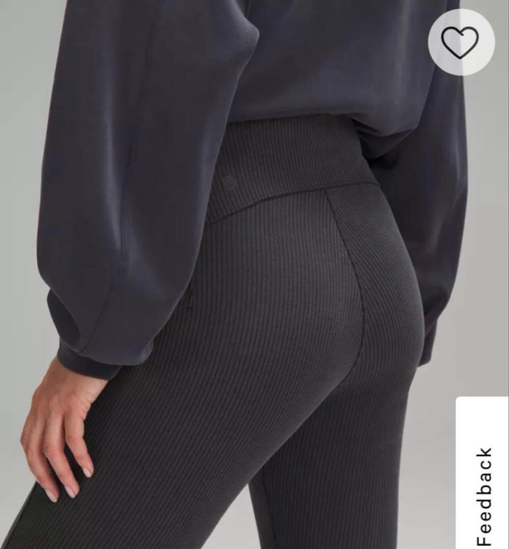 lululemon ルルレモン レギンス リブフレア グレー