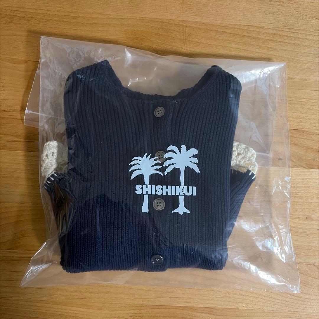 sisikui シシクイ　FRILL CAD / NAVY×OFF カーディガン