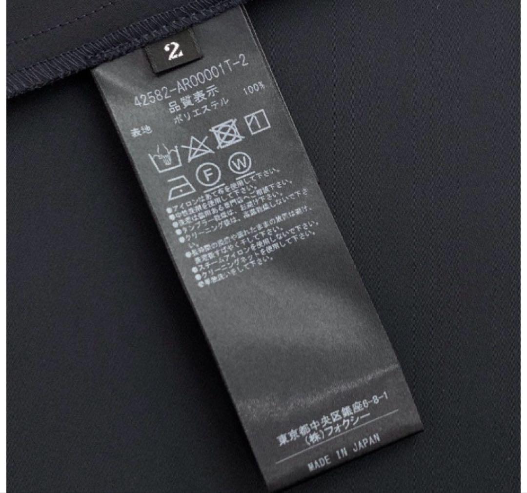 101200円美品ADEAM 半袖ひざ丈ワンピース 2 ダークネイビー