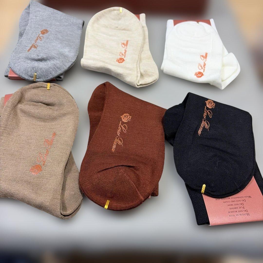 harvey未使用タグ箱ロロピアーナ最高級ベビーカシミア50%混靴下6足組
