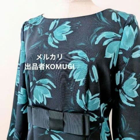 【極美品】M'S GRACY 花柄ワンピース ウエストリボン