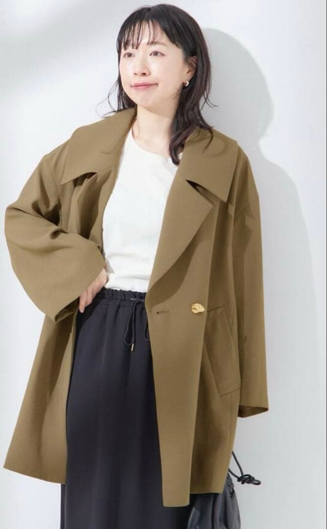 【namiさま 専用】 L'ESSAGE バックサテンワイドカラーコート