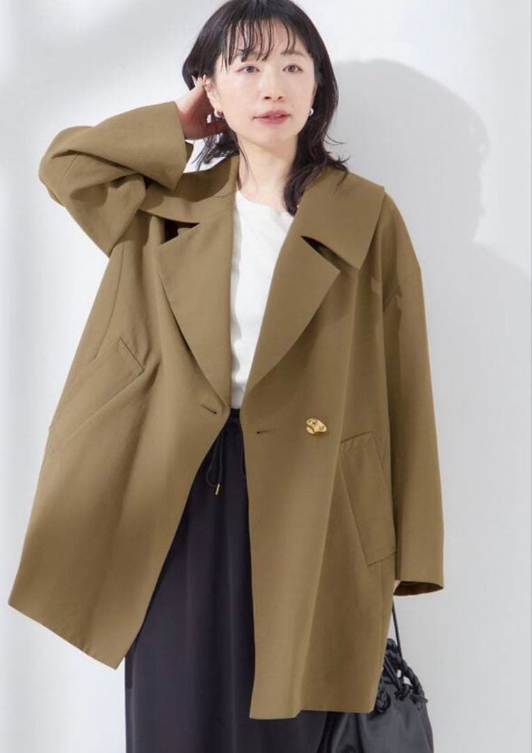 【namiさま 専用】 L'ESSAGE バックサテンワイドカラーコート