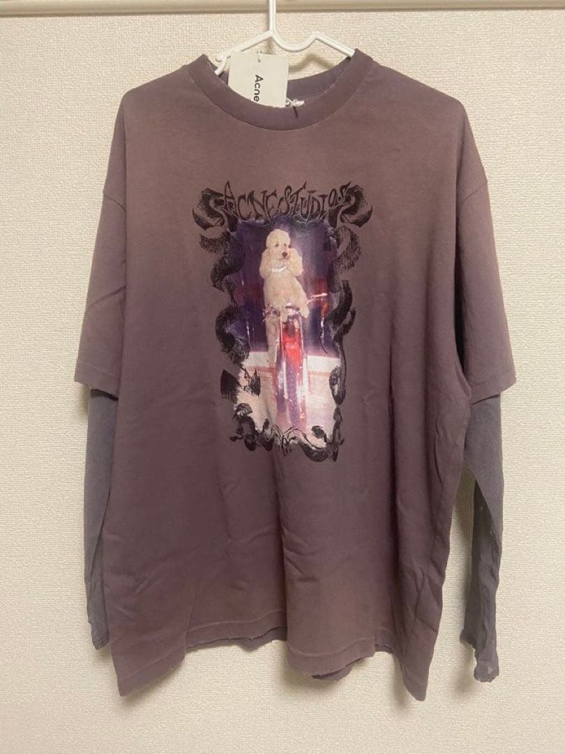 Acne studios レイアードプリントtシャツ