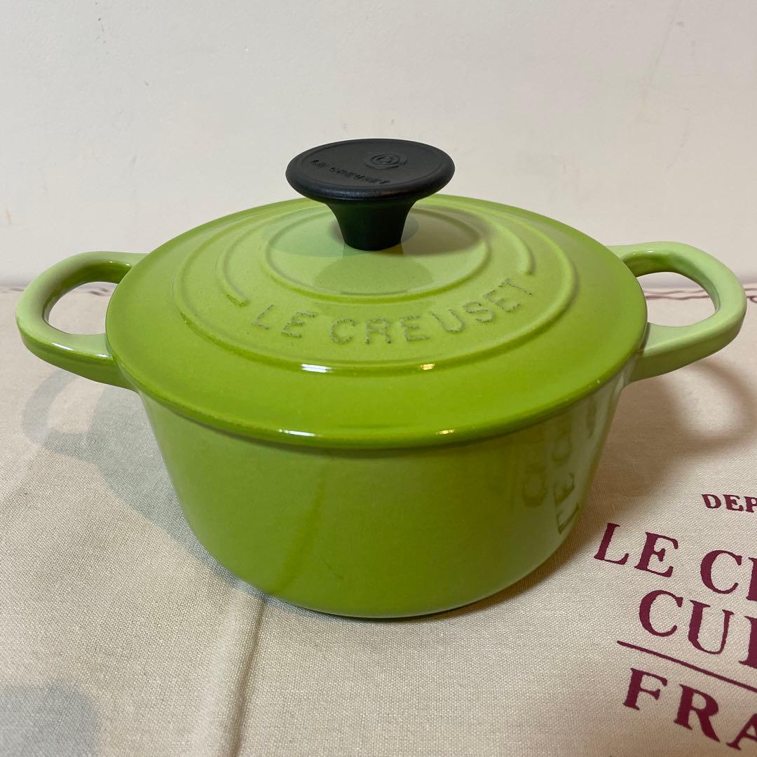 《新品》廃盤色kiwi ルクルーゼ ココットロンド 14cm