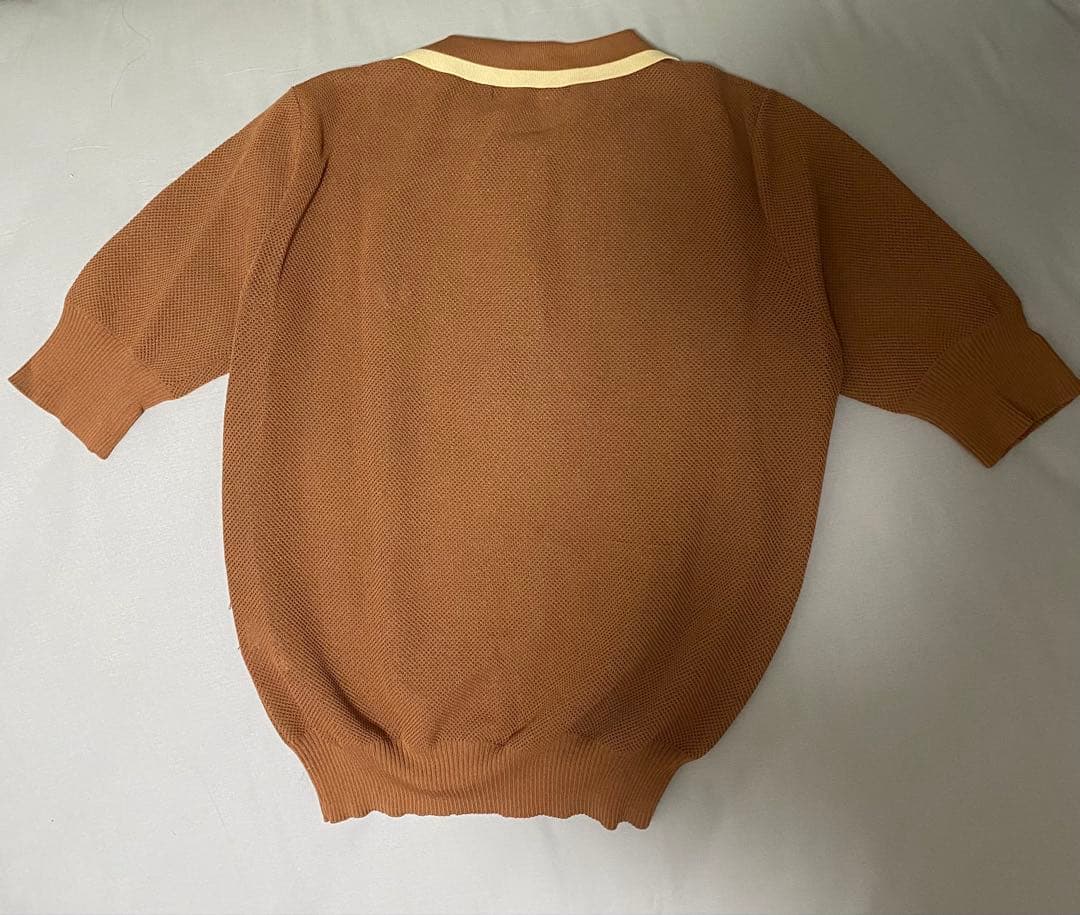 【翌日発送】FRED PERRY ブラウン 半袖ポロシャツ UK 10
