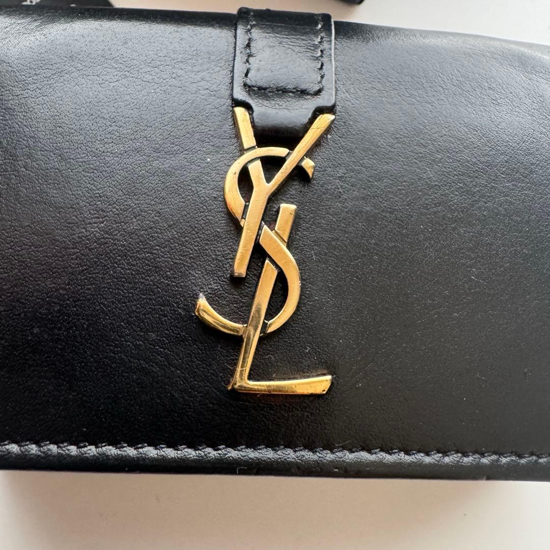 【美品】 322 Saint Laurentイブサンローラン3つ折り財布