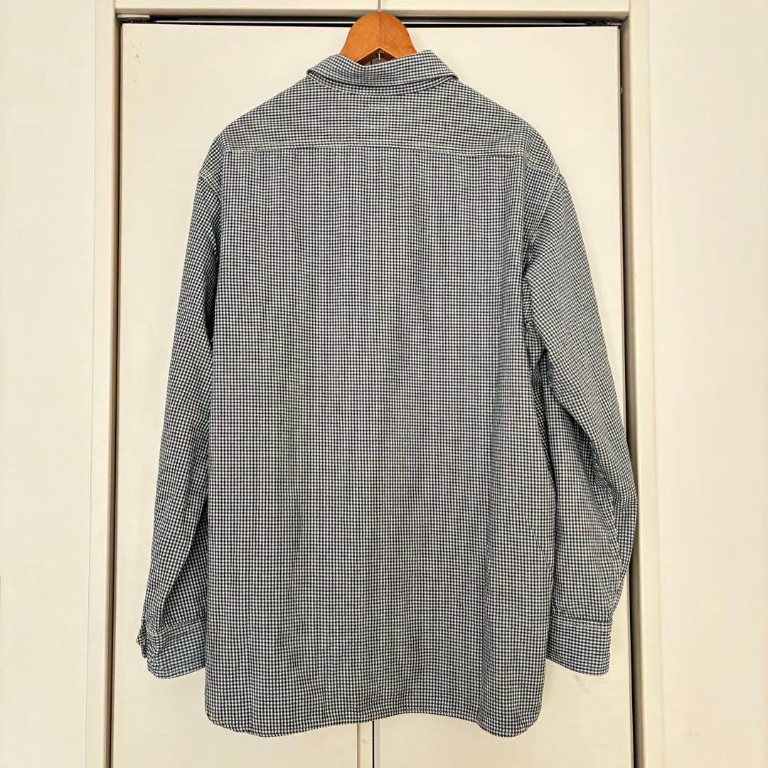 post overalls チェック 長袖 シャツ USA製 Lサイズ